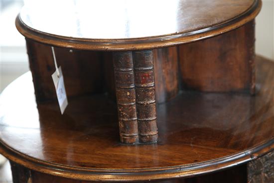 A George III mahogany revolving bookcase, c.1810, H.4ft Diam.2ft 11in.